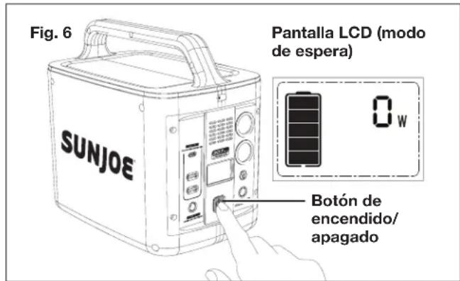Sun Joe PPG300 - ENCENDIDO DE LA ESTACION DE ENERGIA - 1