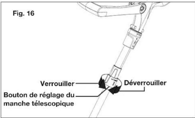 Sun Joe 24VTBLTE - Réglage du manche télescopique - 1