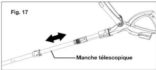 Sun Joe 24VTBLTE - Réglage du manche télescopique - 2