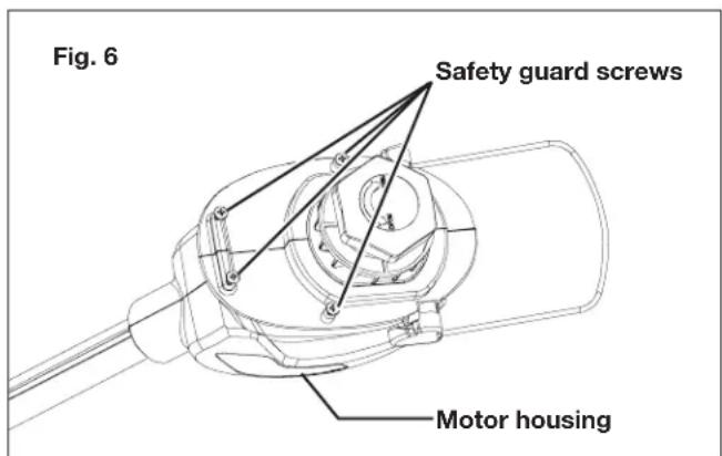 Sun Joe 24VTBLTE - Fitting the Safety Guard - 1