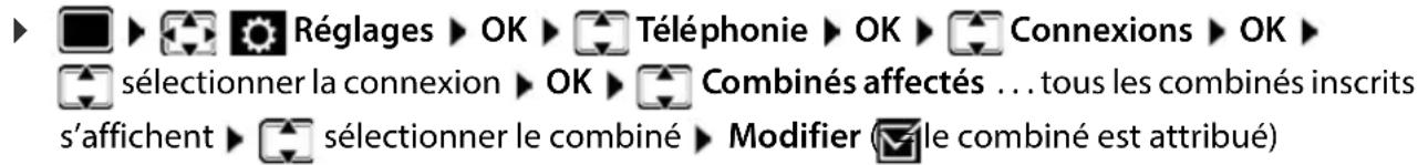 GIGASET Comfort 500HX - Attribution de combinés à une connexion (ligne) - 1