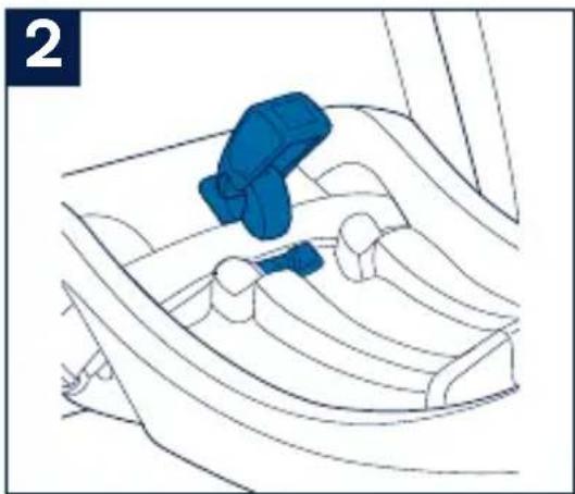 Nuna Pipa Lite - Installation de la base - Ceinture sous-abdominale et sous-abdominale/baudrier - 3