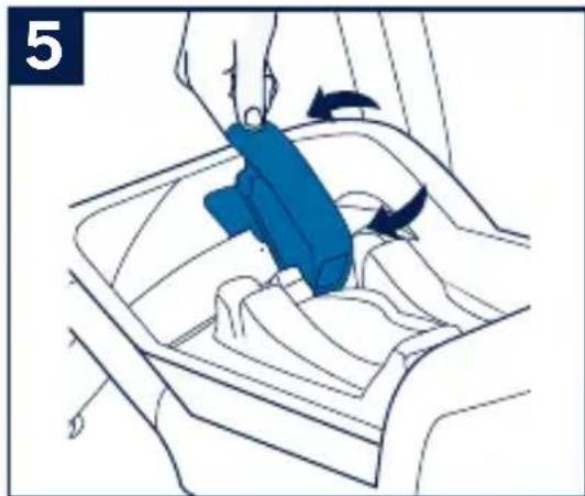 Nuna Pipa Lite - Installation de la base - Ceinture sous-abdominale et sous-abdominale/baudrier - 2