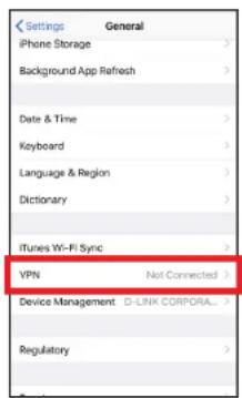 D-LINK Eagle Pro Ai M322 - Périphérique iOS Instructions de configuration du VPN - 1
