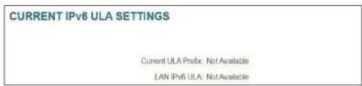 D-LINK Eagle Pro Ai M322 - Paramètres avancés - Paramètres ULA IPv6 actuels - 3