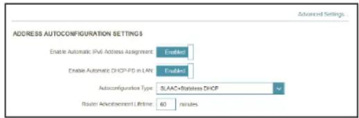 D-LINK Eagle Pro Ai M322 - Paramètres avancés... Paramètres de configuration automatique de l'adresse - 1