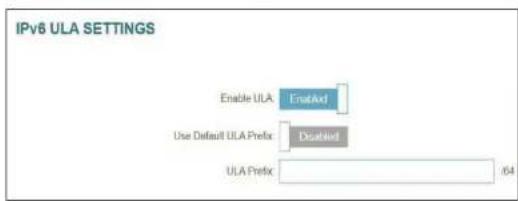 D-LINK Eagle Pro Ai M322 - Paramètres avancés - Paramètres ULA IPv6 actuels - 2