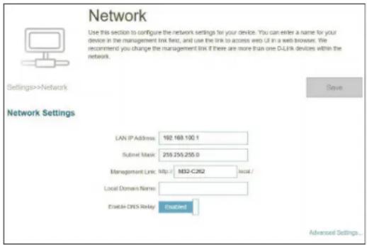 D-LINK Eagle Pro Ai M322 - Paramètres réseau - 1