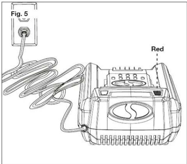 Sun Joe ION100V550JBCT - Charging the Battery - 2