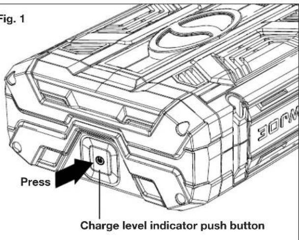 Sun Joe ION100V550JBCT - Battery Charge Level Indicator - 1