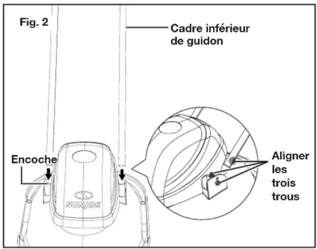 Sun Joe MJHVR12E - Assemblage du guidon - 2