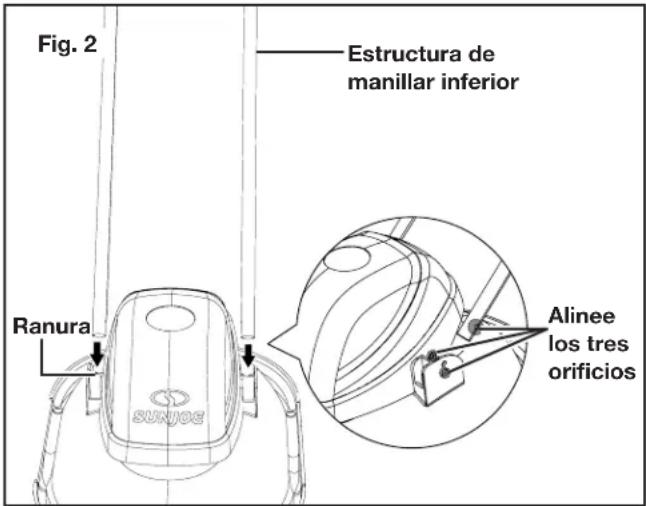 Sun Joe MJHVR12E - Ensamblado de manillar - 2