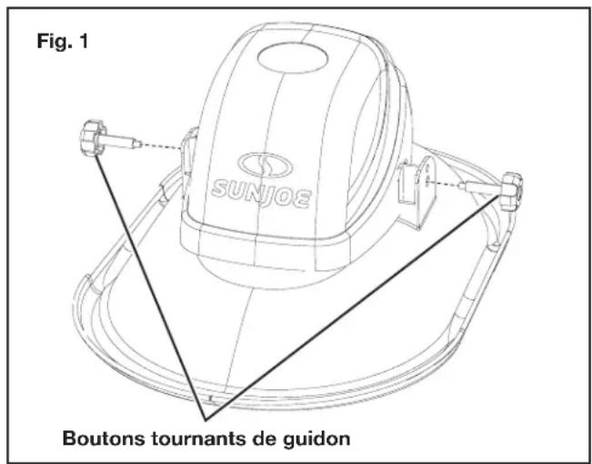 Sun Joe MJHVR12E - Assemblage du guidon - 1