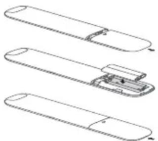 TCL 55C831 - Installation des piles - 1