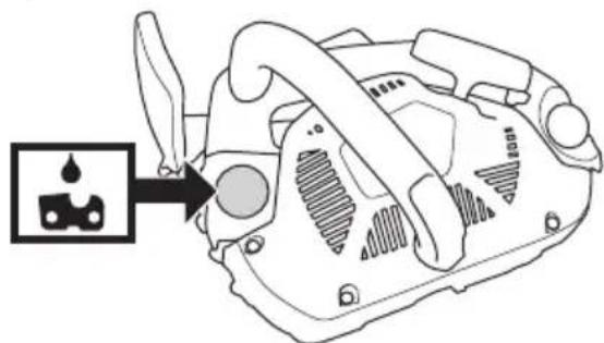 HUSQVARNA T136 - Filling with chain oil - 1
