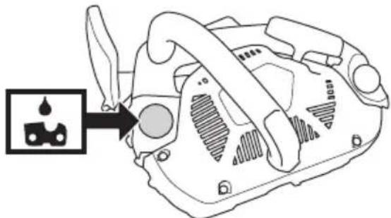 HUSQVARNA T136 - Remplissage d'huile de chaine - 1