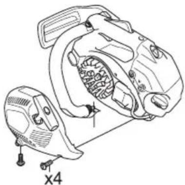 HUSQVARNA T136 - Cambio de un cordón de arranque roto o desgastado - 3