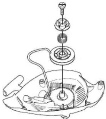 HUSQVARNA T136 - Cambio de un cordón de arranque roto o desgastado - 5