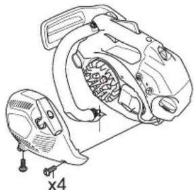 HUSQVARNA T136 - Changing a broken or worn starter cord - 3