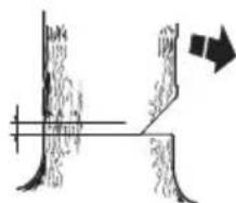 HUSQVARNA T136 - Felling cut - 1