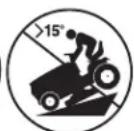 HUSQVARNA YTH22V46 - WARNING! When loading or unloading this machine, do not exceed the maximum recommended operation angle of 15^ . - 5