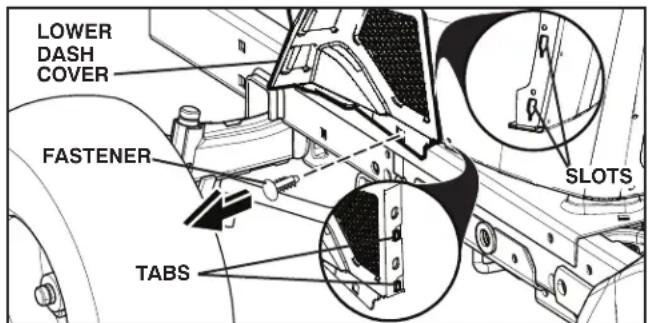 HUSQVARNA YTH22V46 - LOWER DASH COVER REMOVAL - 1