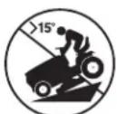 HUSQVARNA YTH22V46 - AVERTISSEMENT: Au moment de charger ou de décharger la machine, ne pas dépasser l'angle de fonctionnement maximal recommendé de 15^ . - 5