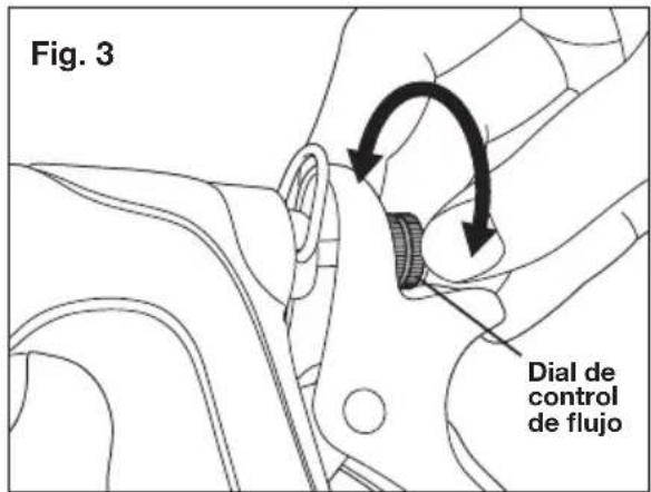 Aqua Joe AJHN1002PK - Uso del dial de control de flujo - 1