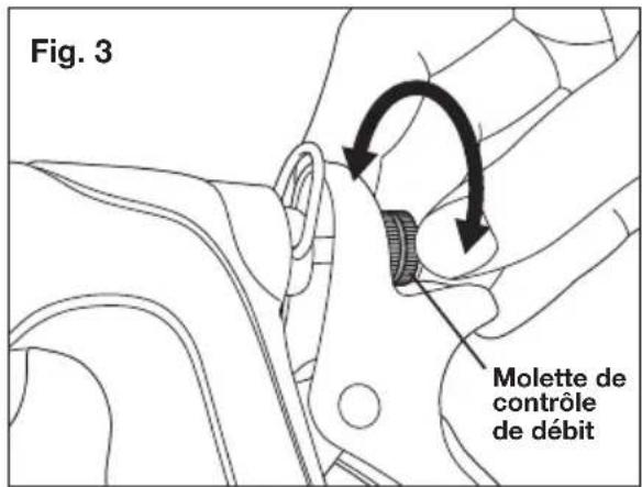 Aqua Joe AJHN1002PK - Utilisation de la molette de contrôle de débit - 1