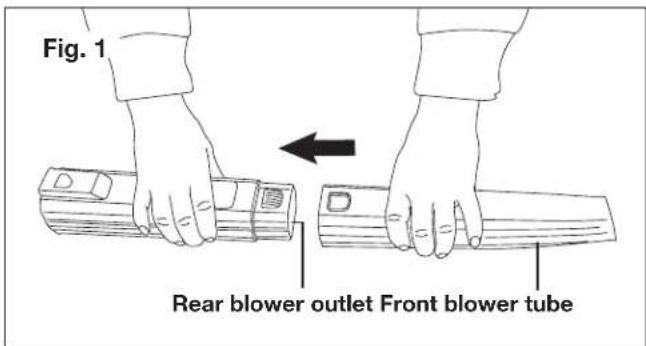 Sun Joe SBJ597ESJB - Attaching the Blower Tube - 1