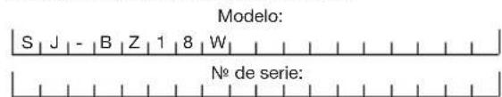 Sun Joe SJBZ18W - Modelo y número de serie - 1