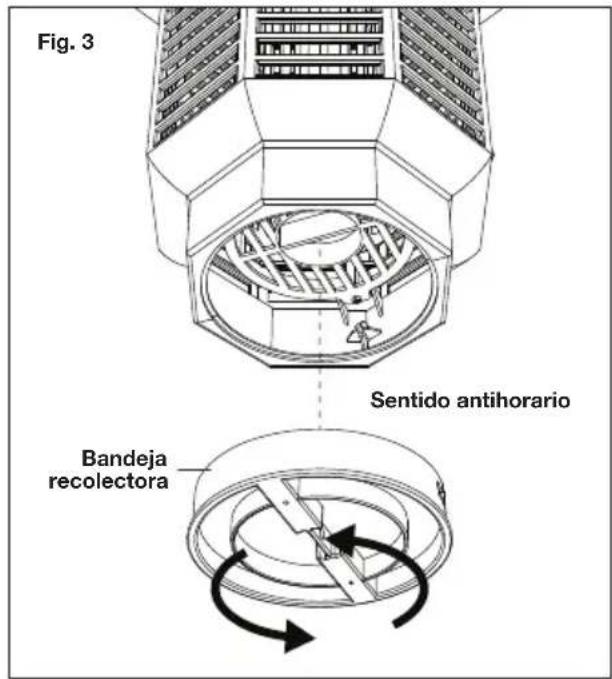 Sun Joe SJBZ18W - Limpieza de la bandeja recolectora - 1
