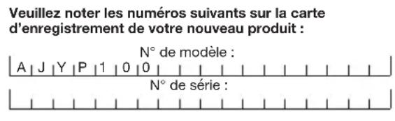 Aqua Joe AJYP100 - Numérodeschemeletdeserie - 1