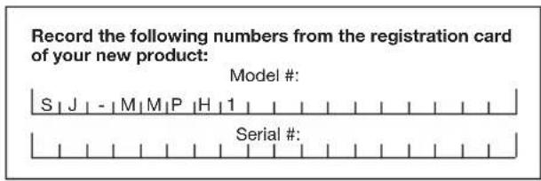 Sun Joe SJMMPH1 - Model + Serial Numbers - 1