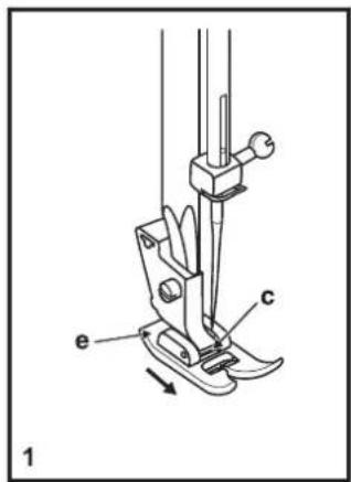 SINGER M2400 - □ Installing the Removable Extension Table - 1