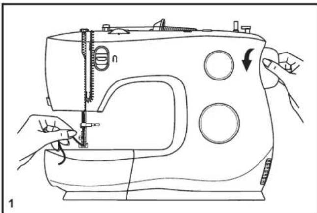 SINGER M2400 - □ Enfilage supérieur - 1