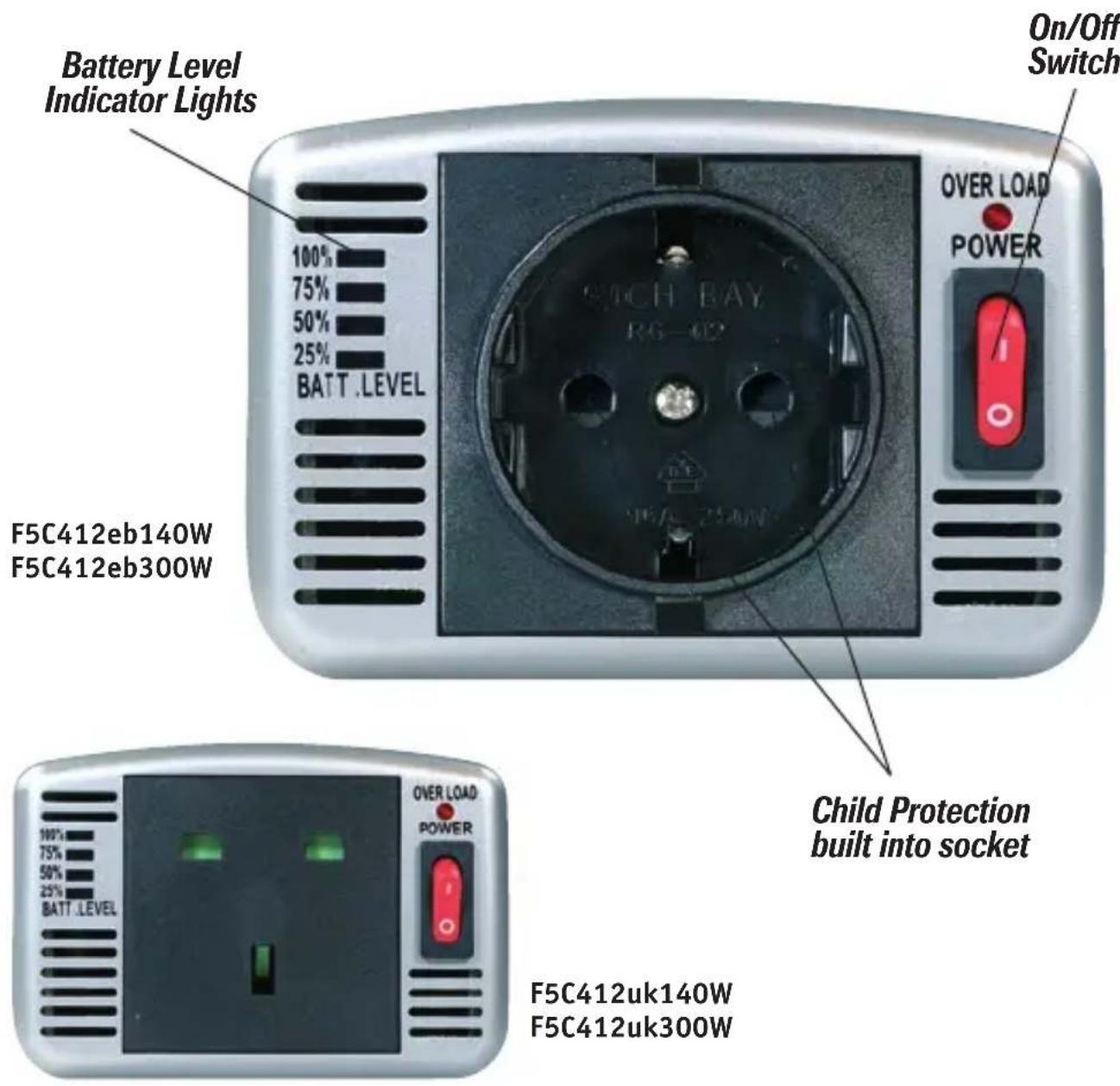 BELKIN F5C412uk300W - CONNECTION TO 12V BATTERY USING BATTERY CLIPS - 3