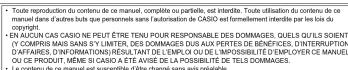 CASIO CDPS110 - Opérations prises en charge - 21