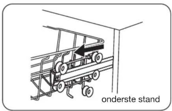 ETNA VW738MC - De hoogte van de bovenste korf (type 1) aanpassen (afhankelijk van het model) - 1