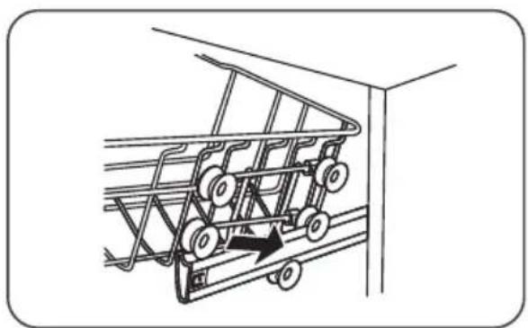 ETNA VW738MC - Réglage de la hauteur du panier supérieur type 1 (en fonction du modele) - 3