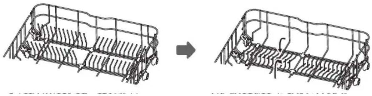 ETNA VW738MC - Folding back the rack shelves - 1