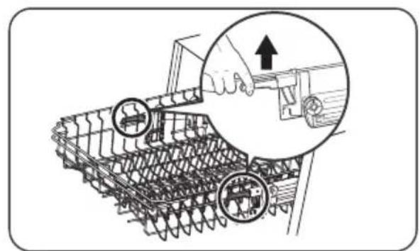 ETNA VWV242CWIT - Adjusting the height of the upper basket type 2 (depending on the model) - 2