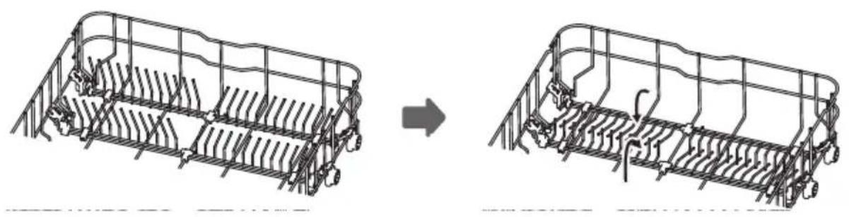 ETNA VWV242CWIT - Folding back the rack shelves - 1
