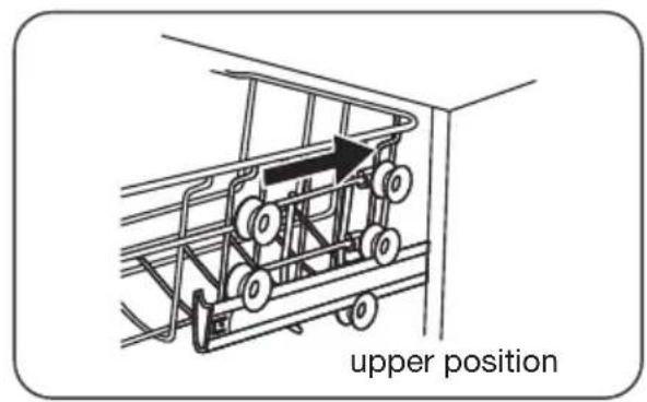 ETNA VWV242CWIT - Adjusting the height of the upper basket type 1 (depending on the model) - 4