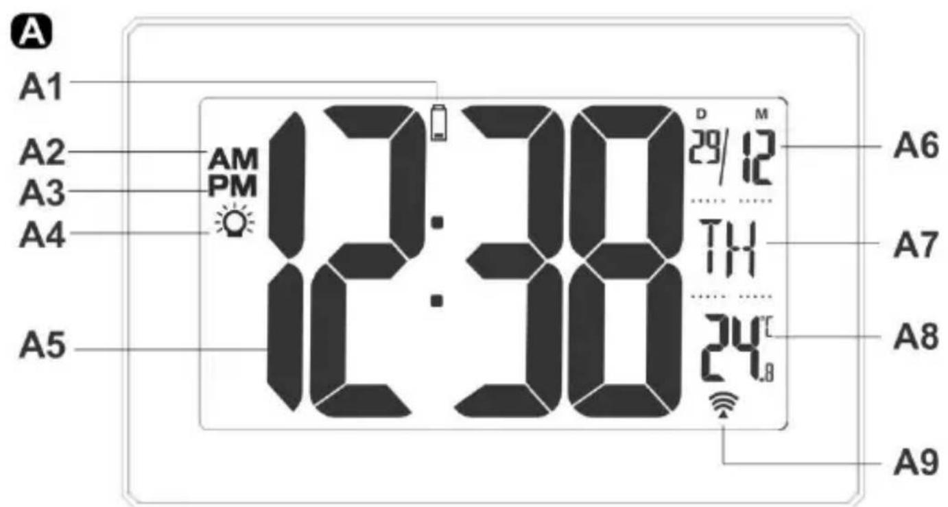 TECHNOLINE WS 8019 - Reloj de pared con hora y temperatura controladas por radio - 1