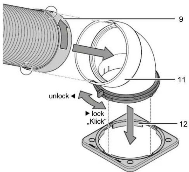TROTEC PT 2700 SP - Raccordement de la conduite d'air froid - 1