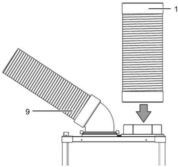 TROTEC PT 2700 SP - Raccordement de la conduite d'air chaud - 1