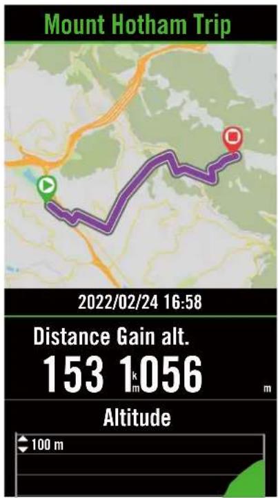 Bryton Rider S800 - Afficher des enregistrements - 1