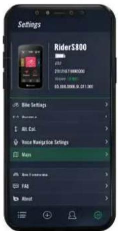 Bryton Rider S800 - Supprimer des cartes sur le Rider S800 - 1