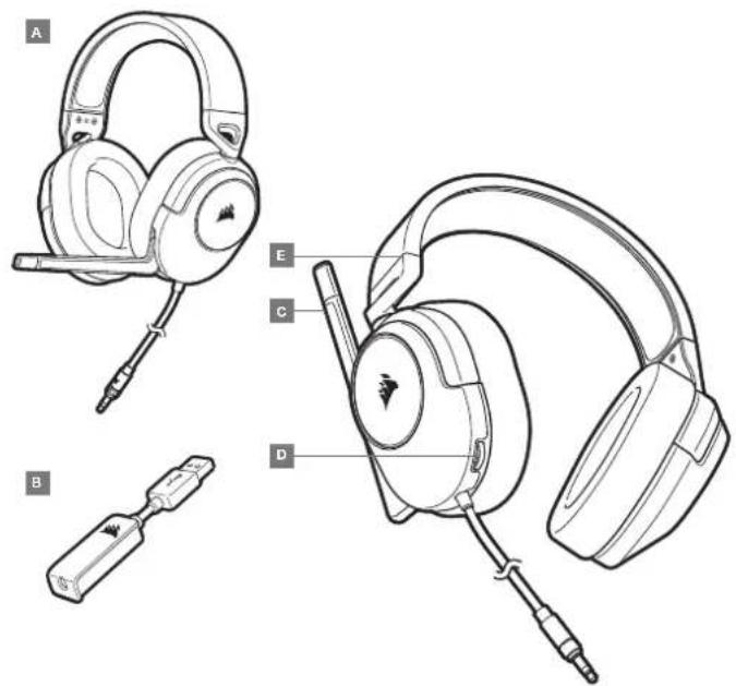 CORSAIR HS65 Surround - RÉGLAGE DU MICROPHONE - 1
